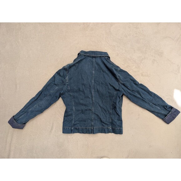 RALPH LAUREN POLO JEANS Jacket Women's Denim Jean Trucker Cotton Blue - Picture 2 of 5